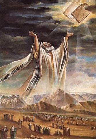 An image of Moses and the 10 Commandments