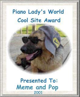 Piano Lady's World Cool Site Award