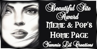 Yummie Lil Creations Beautiful Site Award