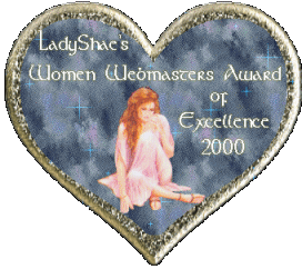 LadyShae's Woman Webmasters Award of Excellence