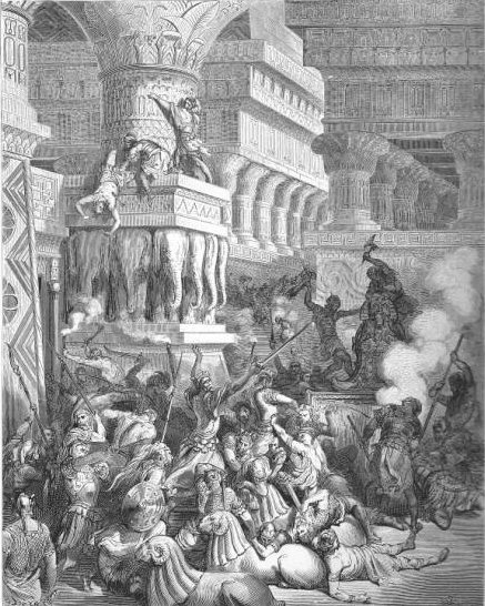 Jonathan Destroying The Temple Of Dagon