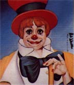 Painting called Clowns Clown