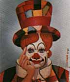 Painting called Crazy Quilt Clown