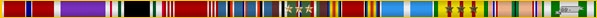 Service Ribbon divider -- Military Medals - From left to right are: Bronze Star Ribbon/Purple Heart Ribbon/Prisoner of War Ribbon/U.S. Army Good Conduct Ribbon/American Campaign Ribbon/Europe-Africa-Middle East Ribbon {with 3 Service Stars}/World War II Victory Ribbon/Korean Service Ribbon/U.S. Vietnam Service Ribbon {with 3 Service Stars}/Southwest Asia Service Ribbon/Vietnam Campaign Ribbon