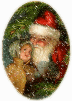 Virginia with Santa Claus in an Animated Snowing image