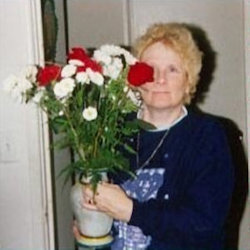 Linda receives flowers for her Anniversary